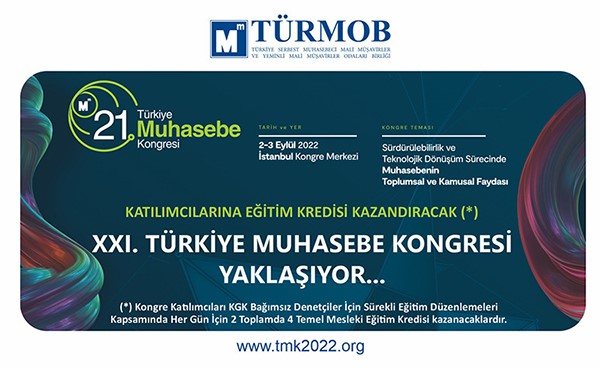 XXI. Türkiye Muhasebe Kongresi Duyurusu hk.